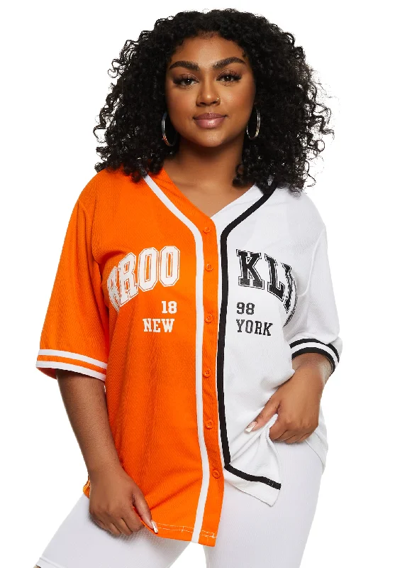 Brooklyn New York Baseball Jersey Ribbed Jersey Tee