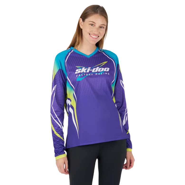 Ski-Doo Women's X-Team Edition Race Jersey Ruby Red Jersey Shirt