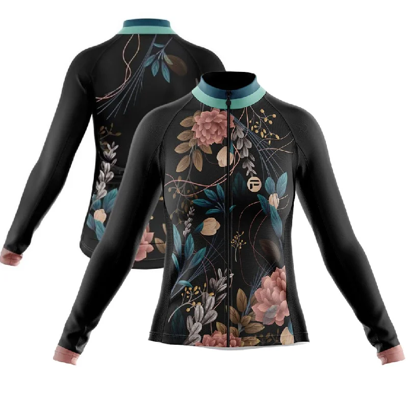 Exotic Spring | Women's Long Sleeve Cycling Jersey Warm Jersey Shirt