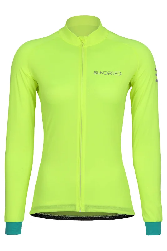 Sundried Apex Women's Long Sleeve Cycle Jersey Polo Neck Jersey Top