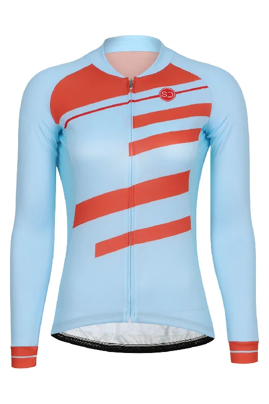 Sundried Ecrins Women's Long Sleeve Cycle Jersey Solid Color Jersey Shirt