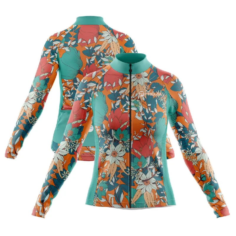 Tropical Fusion | Women's Long Sleeve Cycling Jersey Silk Jersey Blouse