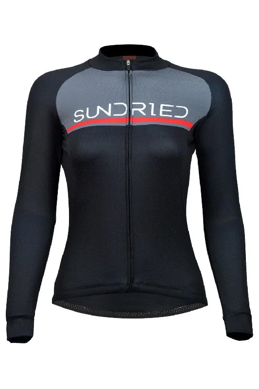 Sundried Rouleur Women's Long Sleeve Training Cycle Jersey Premium Jersey Tee