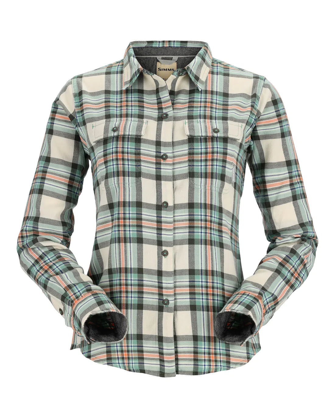 Simms Fishing Women's Santee Flannel Shirt Casual Formal Business