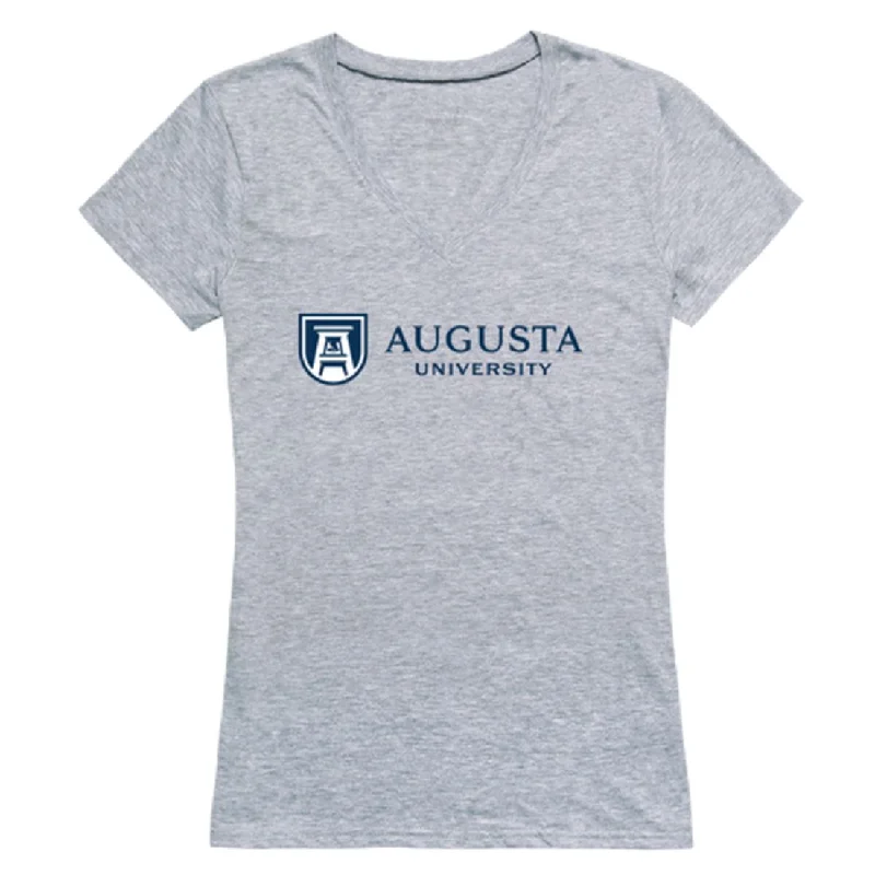 Augusta University Jaguars Womens Seal T-Shirt Satin Fabric Silk Fabric Chiffon Fabric