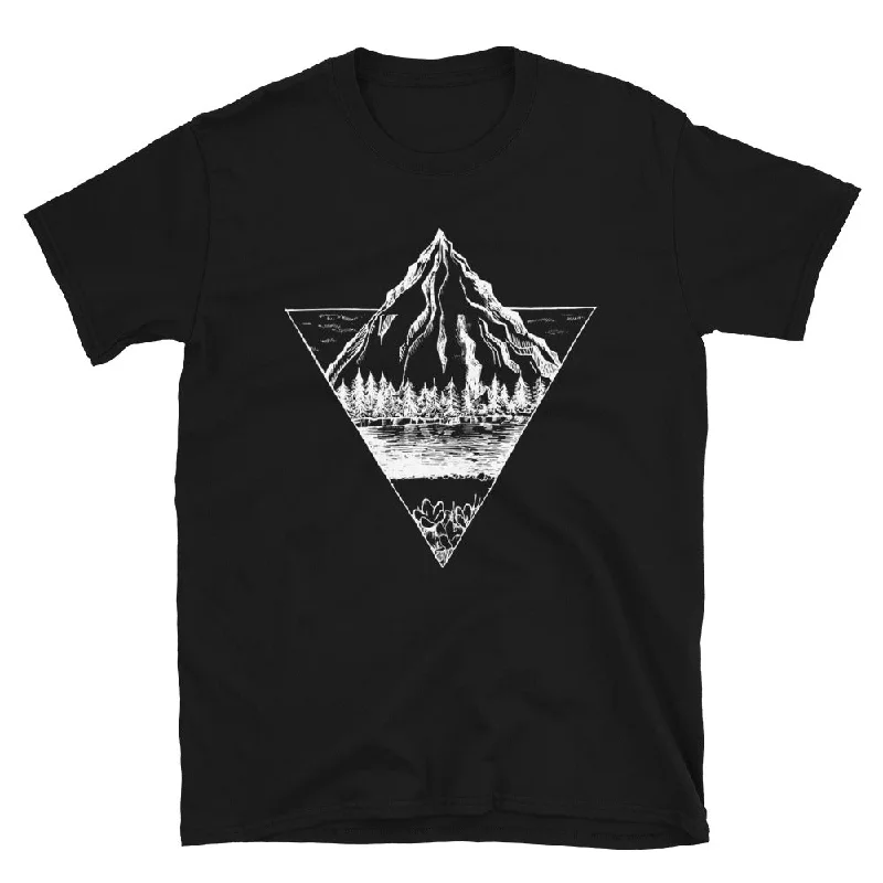 Berg - Geometrisch - T-Shirt (Unisex) Asymmetrical Pockets Print