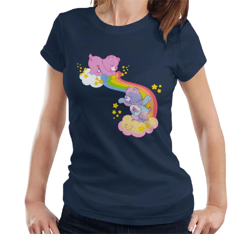 Care Bears Best Friend And Cheer Bear Women's T-Shirt Handmade Hand-knitted Hand-woven