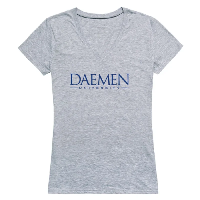 Daemen College Wildcats Womens Seal T-Shirt Denim Fabric Leather Fabric Suede Fabric