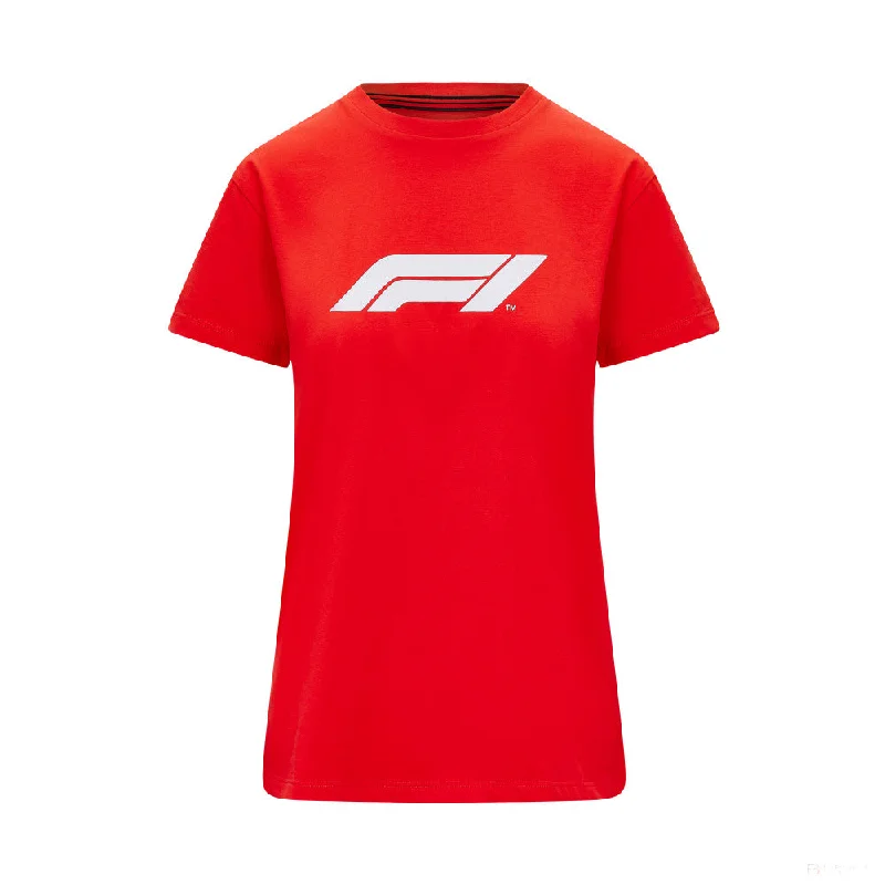 F1 Womens Logo Tee, Red Nylon Fabric Polyester Fabric Spandex Fabric