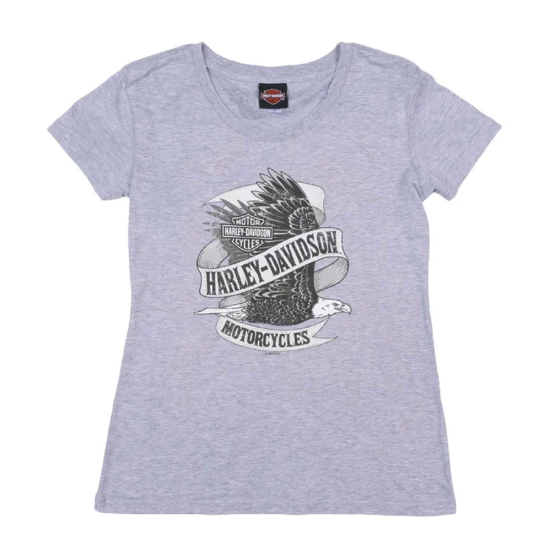 Gasoline Alley Harley-Davidson® Women's Dealer Tee -Notable Graphic T-Shirt Round Neck Polyester