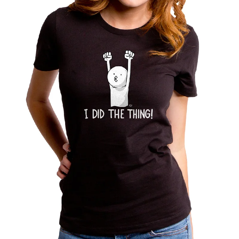 I Did the Thing Women's T-Shirt Print Jacquard Patchwork