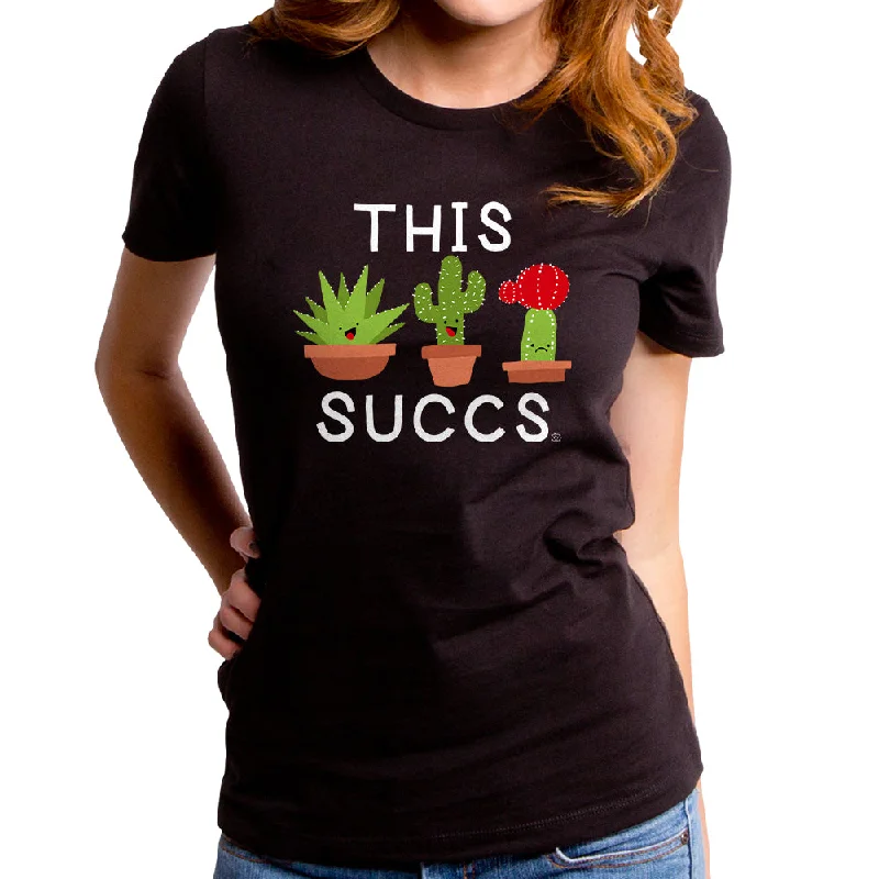 This Succs Women's T-Shirt Front Pockets Side Pockets Patch Pockets