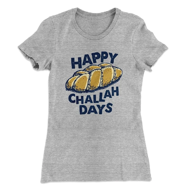 Happy Challah Days Women's T-Shirt Ribbed T-Shirt High Neck Heavyweight