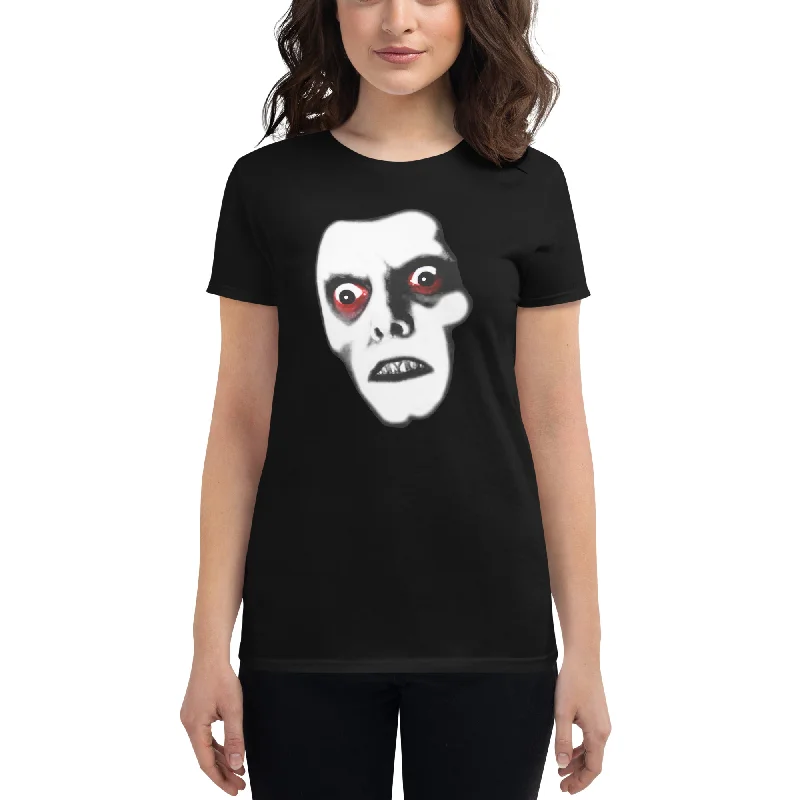 King of the Demons Pazuzu "Captain Howdy" Women's Short Sleeve Babydoll T-shirt Spandex Blend Rayon Blend Denim Blend
