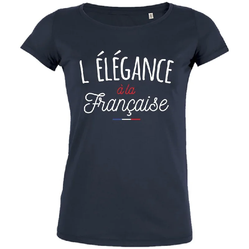 L'Elegence À La Française Women's Organic Tee Thin T-Shirt Open Front Quick Dry