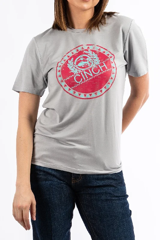 Ladies Cinch Danvers T-Shirt Mesh Blend Leather Blend Suede Blend