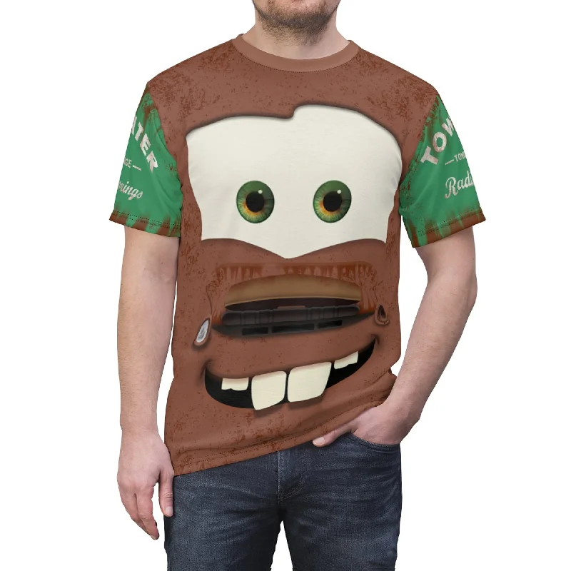 Mater Shirt, Disney Cars Costume Thin T-Shirt Open Front Quick Dry