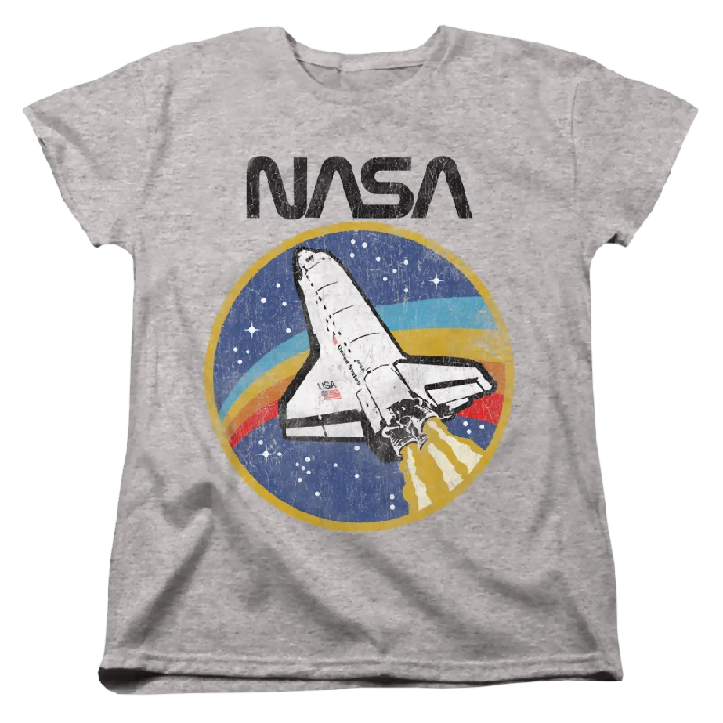 NASA Shuttle Women's T-Shirt Ribbed T-Shirt High Neck Heavyweight