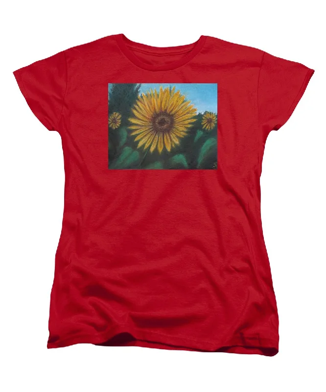 Petal of Yellows - Women's T-Shirt (Standard Fit) Front Pockets Side Pockets Patch Pockets