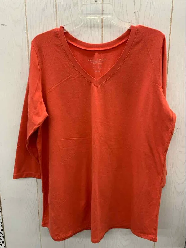 Susan Graver Coral Womens Size 18/20 Shirt Hooded Caped Shawl Collar