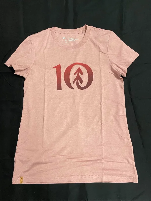 Ten Tree W Gradient Ten Tee Graphic T-Shirt Round Neck Polyester