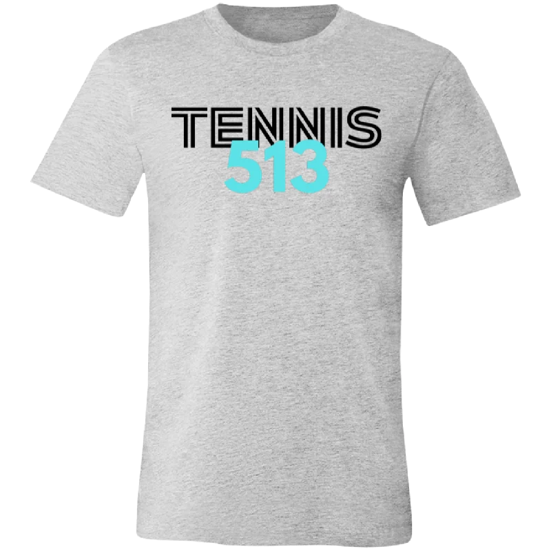 Tennis513 Unisex Jersey Tee Welt Pockets Slit Pockets Flap Pockets