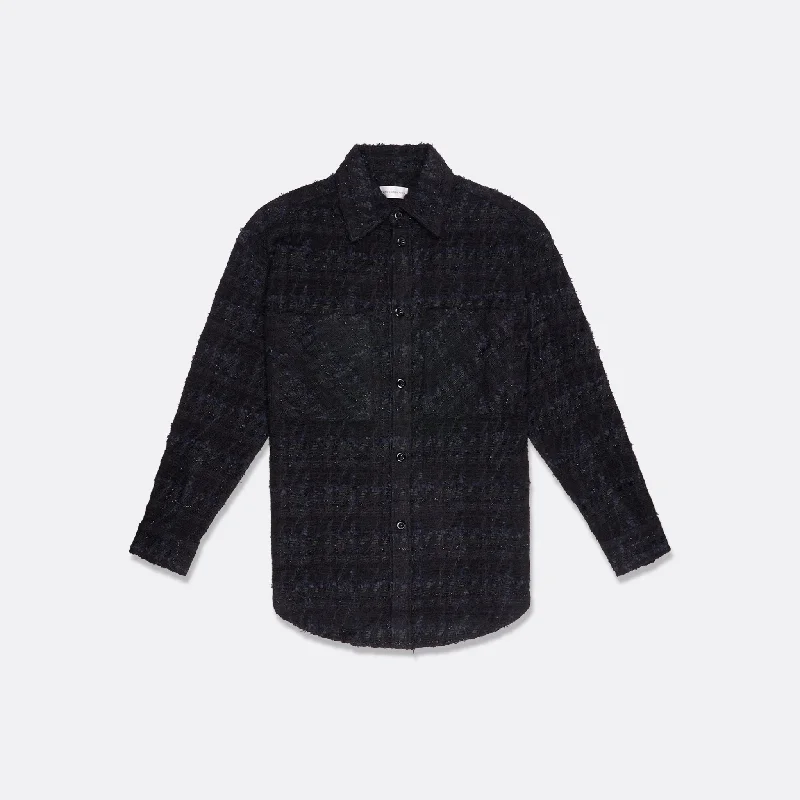 UNISEX OVERSIZED TWEED SHIRT Polka Dot Checkered Tartan