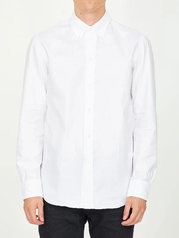 White Cotton Shirt Hooded Caped Shawl Collar