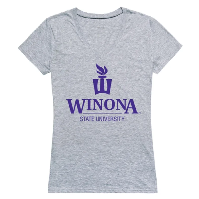 Winona St Warriors Womens Seal T-Shirt Embroidered Appliqued Beaded