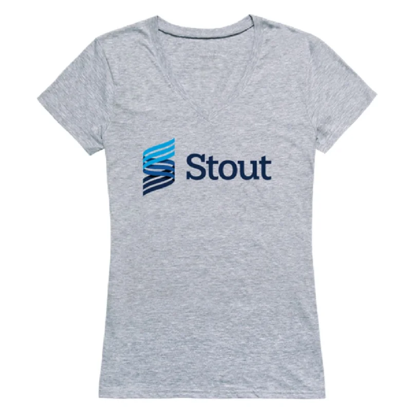 Wisconsin Stout Blue Devils Womens Seal T-Shirt Collared Crew Neck Turtle Neck
