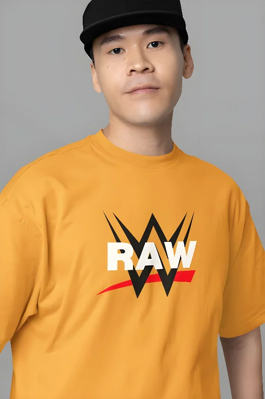 WWE RAW Oversized T-shirt for Men Handmade Hand-knitted Hand-woven