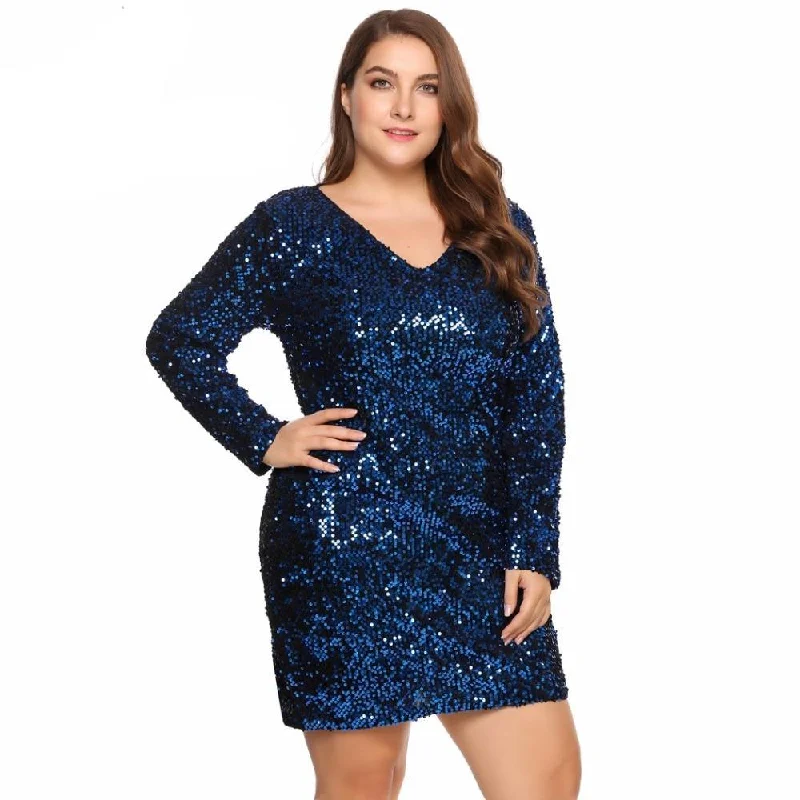 ANALUKE Cocktail Club Sheath Loose Sexy Dress