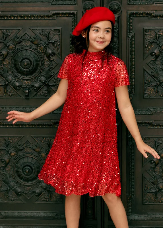 Ansel Dress in Red