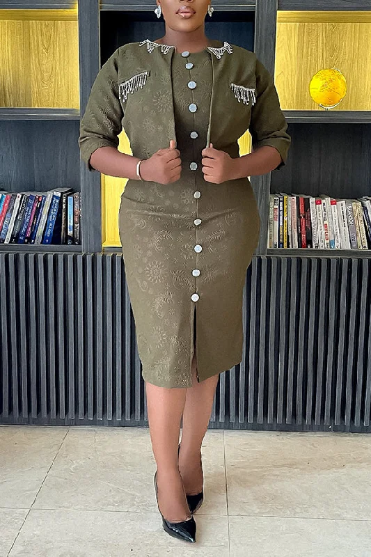 Classic Single Breasted Jacket & Dress Set