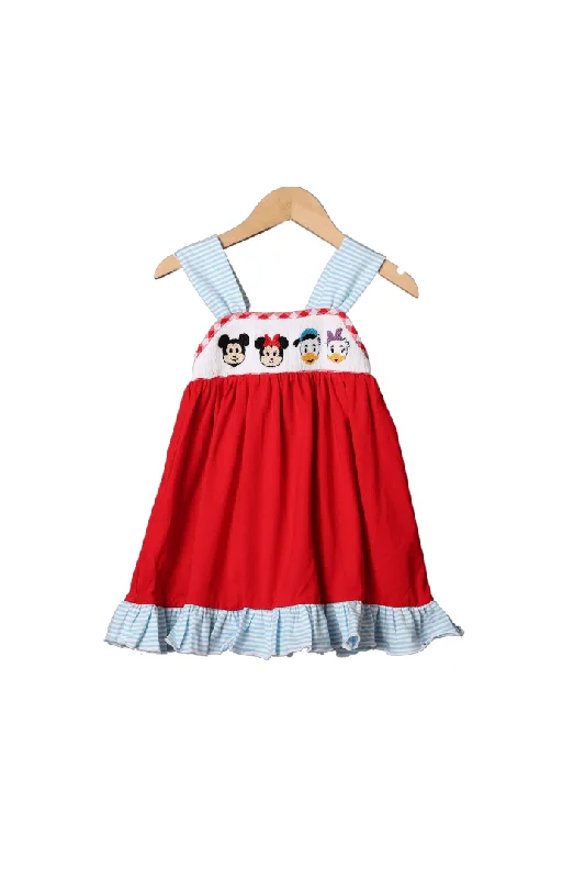 Hand Smocked Mouse and Friends Dress
