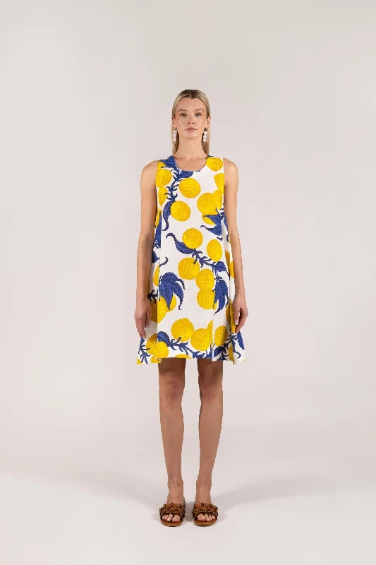 short yellow chiara dress