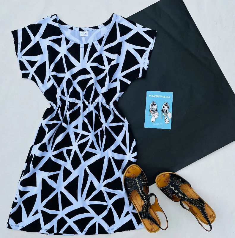 Tri & Stop Me Monochrome Tee Dress