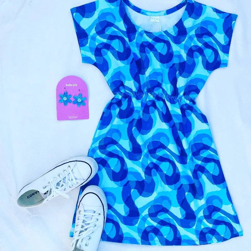 Wavelength Tee Dress Blues