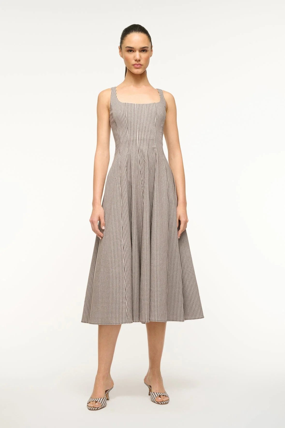 Wells Dress ~ Dark Chocolate Micro Check