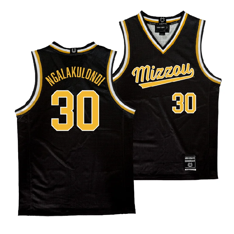Mizzou Women's Basketball Black Jersey  - Angie Ngalakulondi Cream Jersey Tee