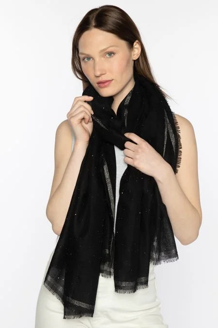 Kinross Cashmere Sequin Shawl Soft Cotton Shawl Cape