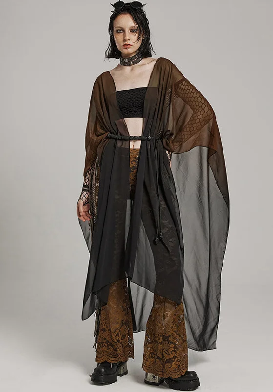 Stevie Sheer [Black/Brown] | SHAWL* Comfortable Pashmina Shawl