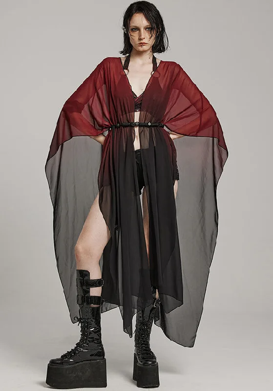 Stevie Sheer [Black/Red] | SHAWL Classic Wool Shawl Wrap