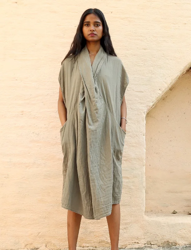 Shawl Collar Origami Short Kaftan Trendy Long Knit Shawl