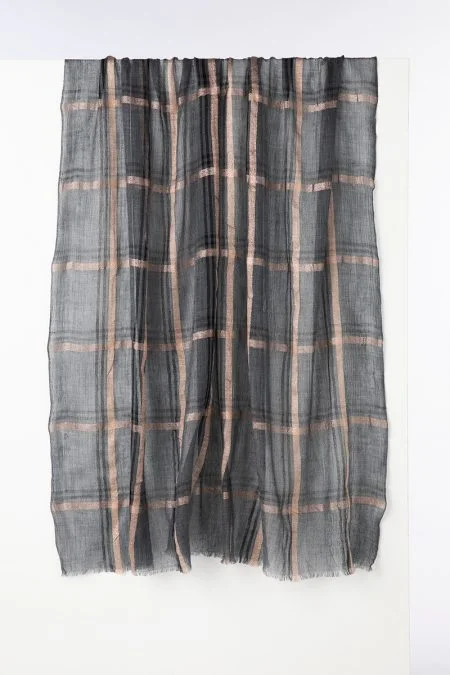 Kinross Cashmere Plaid Lurex Shawl Fashionable Silk Shawl Wrap