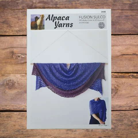 Alpaca Yarns Fusion Sulco 2415 - Lace Shawl Fashionable Silk Shawl Wrap