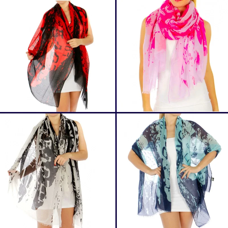 Lightweight Kiss and Love Graphic Shawl/Wrap/Scarf Comfortable Plaid Shawl Wrap