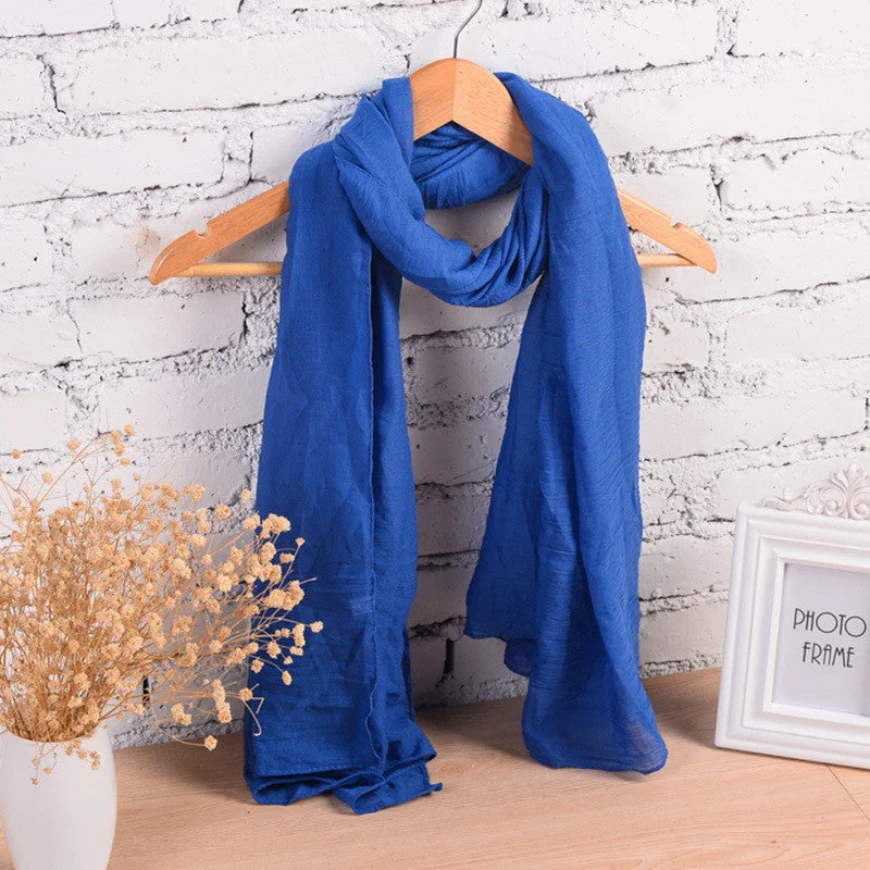 Fashion Pure Women Scarf Long Cotton Candy Colors Shawl 18 Colors Warm Soft Women Muffler Warm Woolen Shawl Wrap