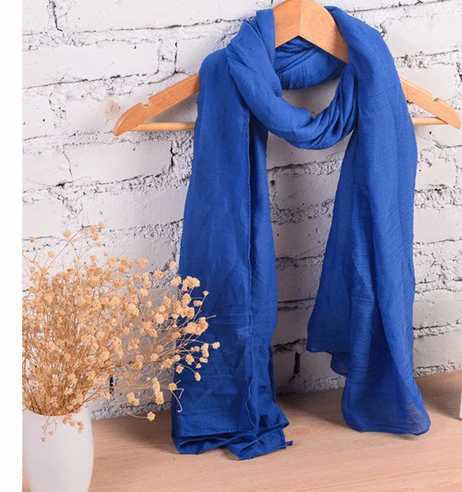 Fashion Pure Women Scarf Long Cotton Candy Colors Shawl 18 Colors Warm Soft Women Muffler Classic Plain Shawl Wrap