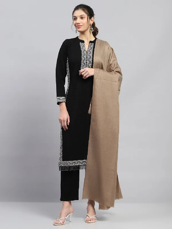 Women Beige Solid Reversible Shawl Comfortable Silk Shawl